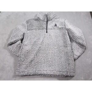 The Citadel Sherpa Fleece Sweater Womens Small Gray Boxercraft Quarter Zip